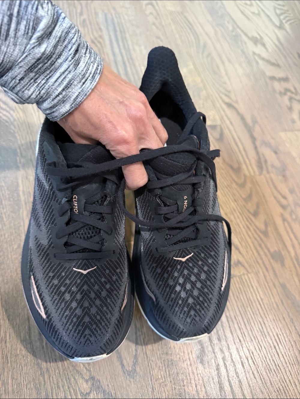 Hoka Clifton Women's Black Running Shoes - Picture 7 of 8